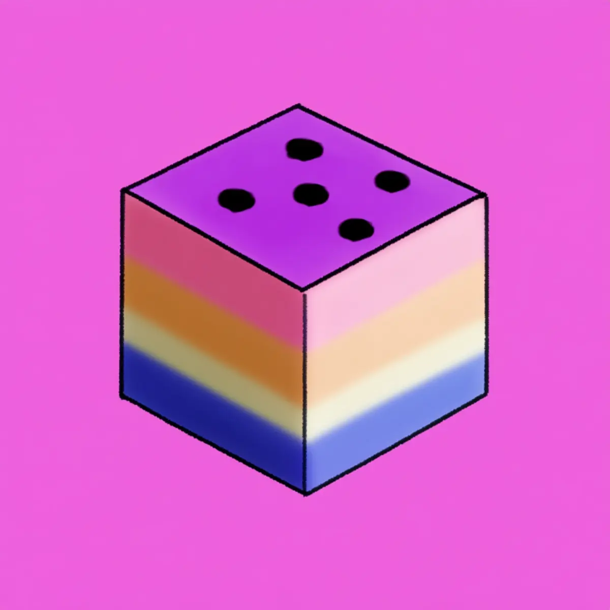 Rainbow Layered Fudge