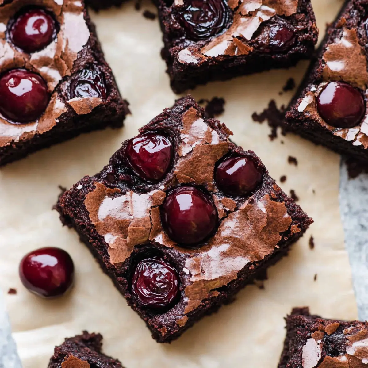 Roasted Cherry Brownies