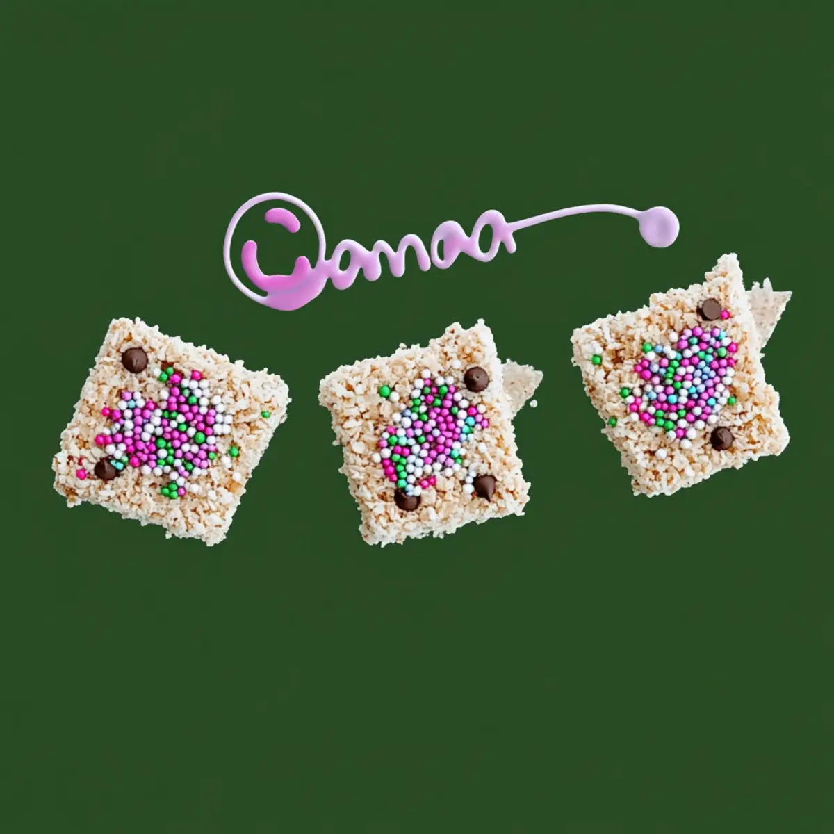 Festive Star Cereal Squares with Sprinkles and Chocolate Chips